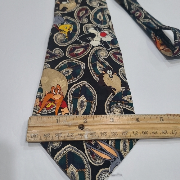 1994 Warner Brothers Looney Tunes Mania Character Patterned Tie - Picture 6 of 7